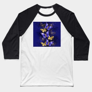 Composition with Sapphire Butterflies Baseball T-Shirt